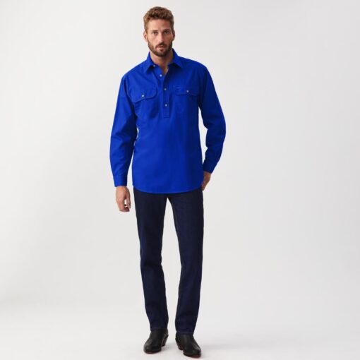 RM Williams Angus Shirt in royal blue