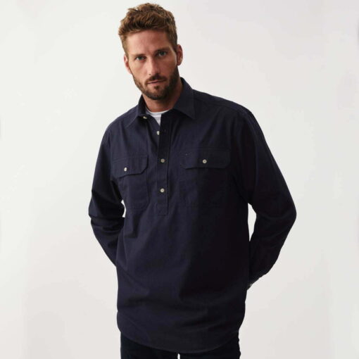 RM Williams Angus Shirt in navy