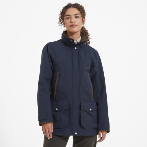 Schoffel Teal Ultralight Coat in navy