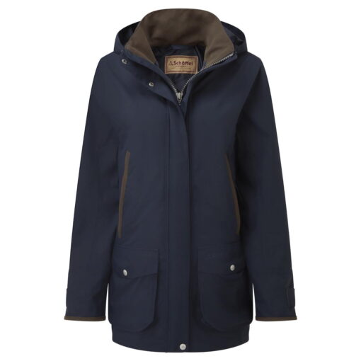 Schoffel Teal Ultralight Coat in navy