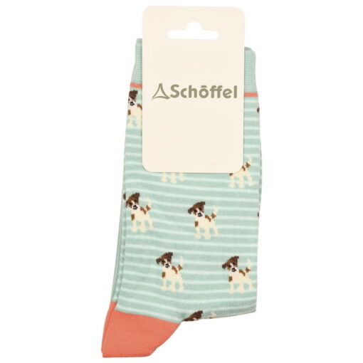 Schoffel Ladies Cotton Socks - Arctic Jack Russel