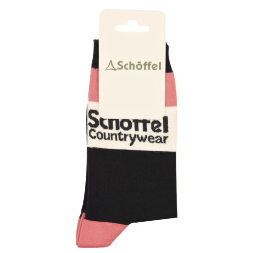 Schoffel Ladies Cotton Socks - Pink Heritage