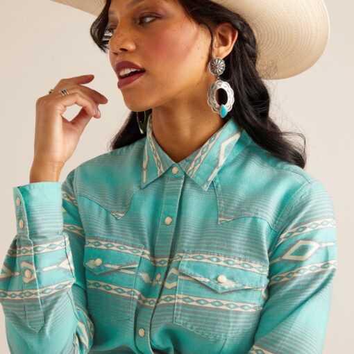 Ariat Jadeite Shirt in Jade 10048700 detail
