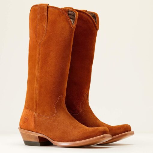 Ariat Memphis Western Boots in Penny Roughout side 10047001