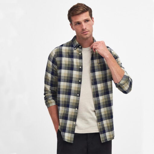 Barbour Hillroad Tailored Shirt in Olive MSH5450OL51