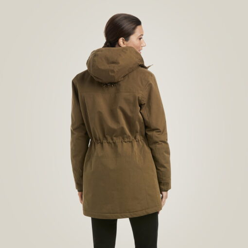 Ariat Argentium Parka Ladies Coat in Earth back 10037447