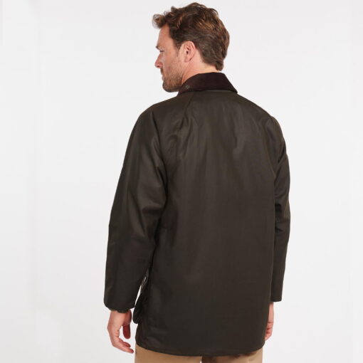Barbour Classic Beaufort Wax Jacket in Olive - Back