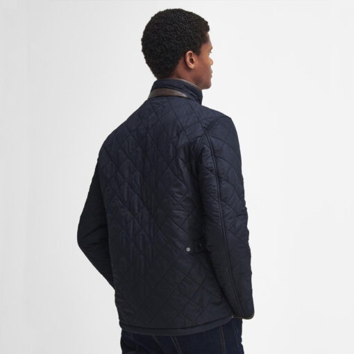 Barbour Powell Quilt Jacket in Navy - Back