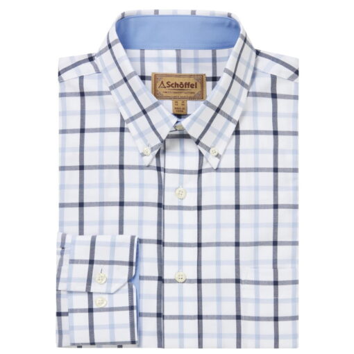 Schoffel Brancaster Classic Shirt Imperial Blue Check 20-4050-8510