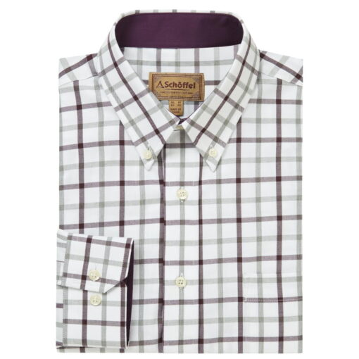 Schoffel Brancaster Classic Shirt Wine Check 20-4050-2942