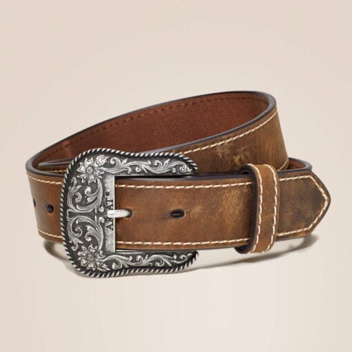 Ariat Ladies Accent Stitch Belt Brown