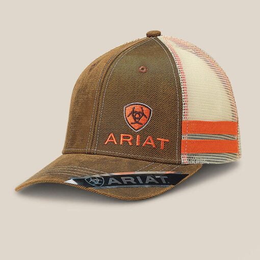 Ariat Structured Medium High Cap Brown Oilskin
