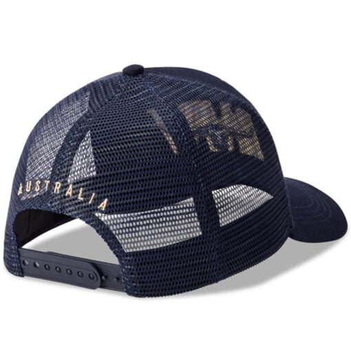 RM Williams Mens Steers Head Trucker Cap navy