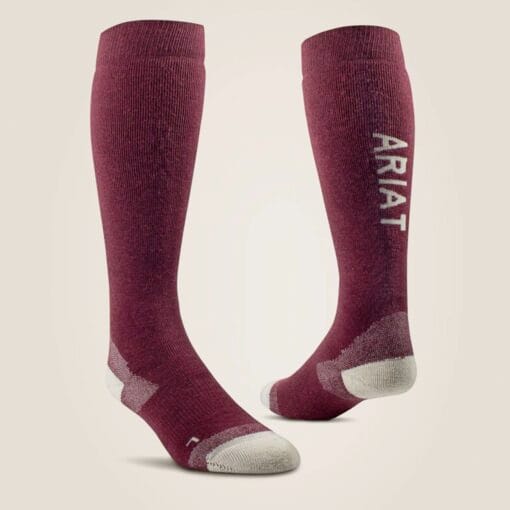 Ariat Country Performance Merino Socks Tawny Port