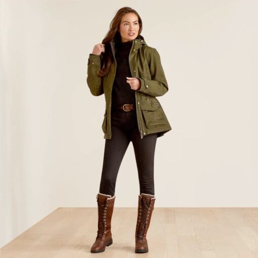 Ariat Rhodium Ladies Waterproof Insulated Parka in Rosin full 10052884