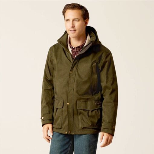 Ariat Rhodium Mens Waterproof Insulated Parka Rosin front 10052954