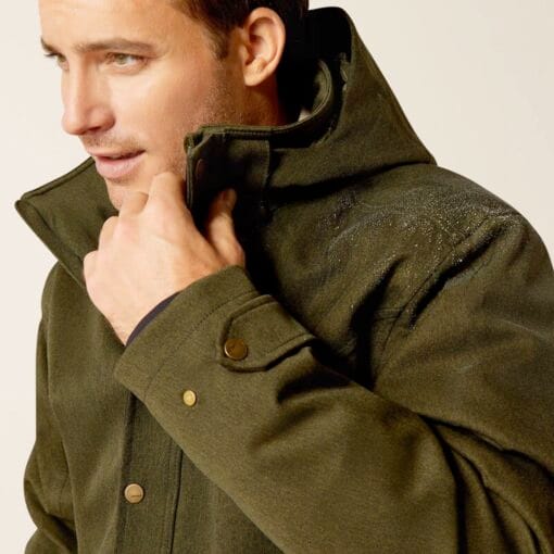Ariat Rhodium Mens Waterproof Insulated Parka in Rosin hood 10052954