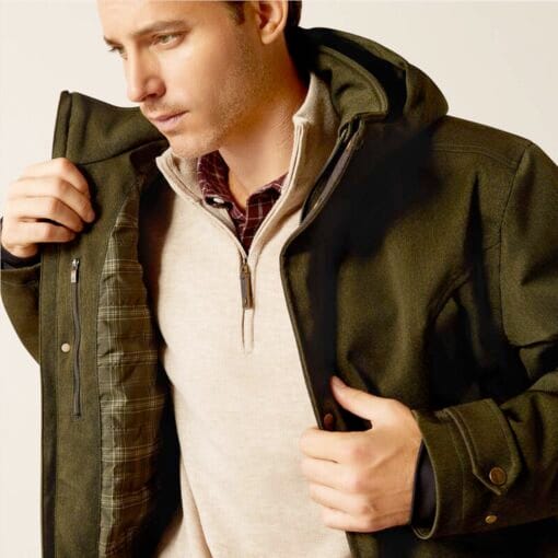 Ariat Rhodium Mens Waterproof Insulated Parka in Rosin lining 10052954
