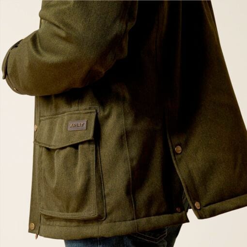 Ariat Rhodium Mens Waterproof Insulated Parka in Rosin pocket 10052954
