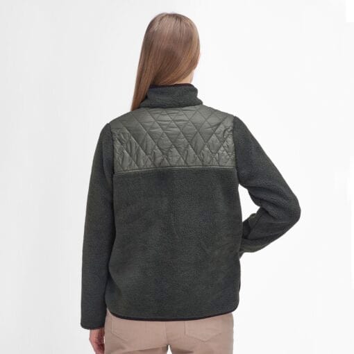 Barbour Brambles Fleece in Olive LFL0075SG71 back
