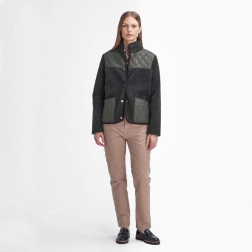 Barbour Brambles Fleece in Olive LFL0075SG71 full