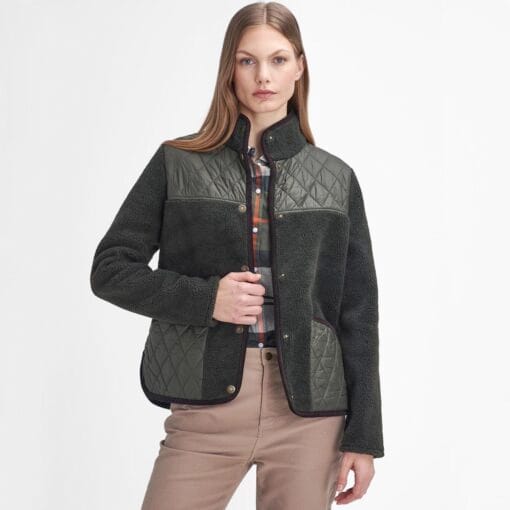 Barbour Brambles Fleece in Olive LFL0075SG71 model
