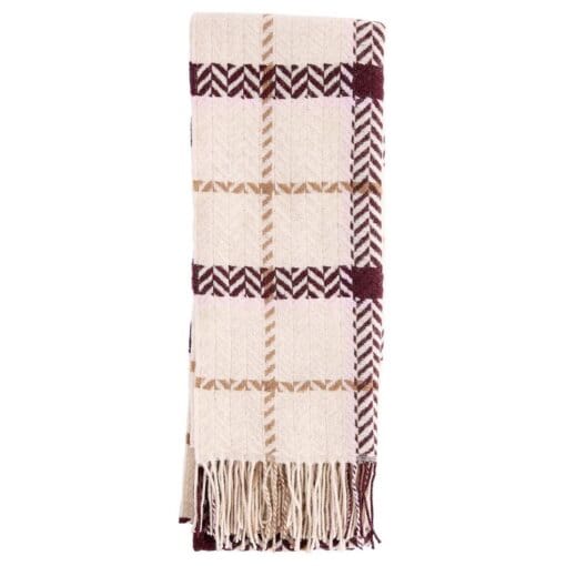 Barbour Claudette Herringbone Scarf in Muted Cabernet LSC0459PU511