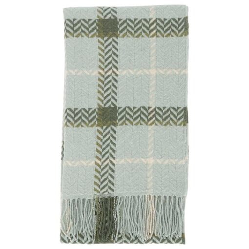 Barbour Claudette Herringbone Scarf in Soft Mint LSC0459GN151