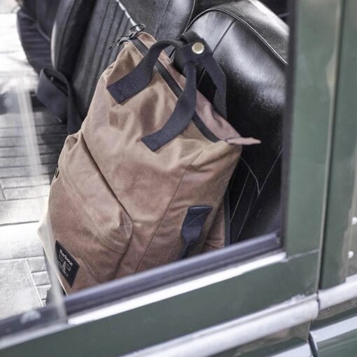 Barbour Field Waxed Backpack in Tan and Black life UBA0714SN911
