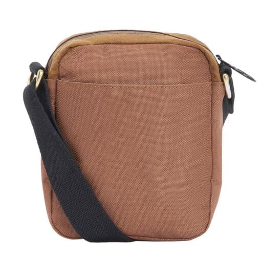 Barbour Field Waxed Crossbody Bag Tan and Black