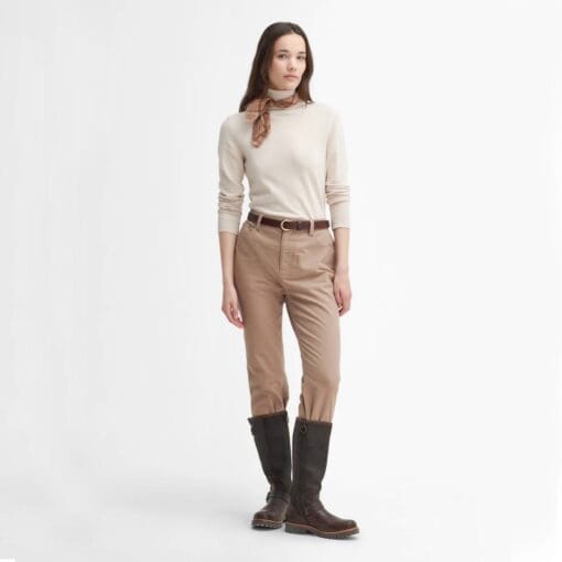 Barbour Highfield Roll-Neck Jumper in Oatmeal LKN1562ST53 full
