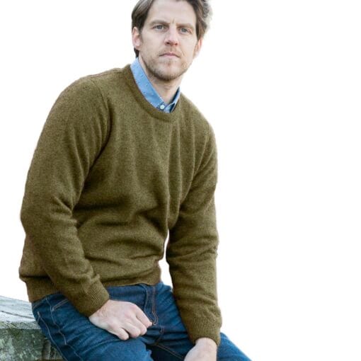 Noble Wilde Cambridge Crew Neck Tubular Jumper in Avoka NW1001N1623
