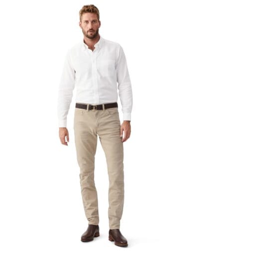 R M Williams Loxton Drill Jeans in Buckskin TJ2A589H001 full front