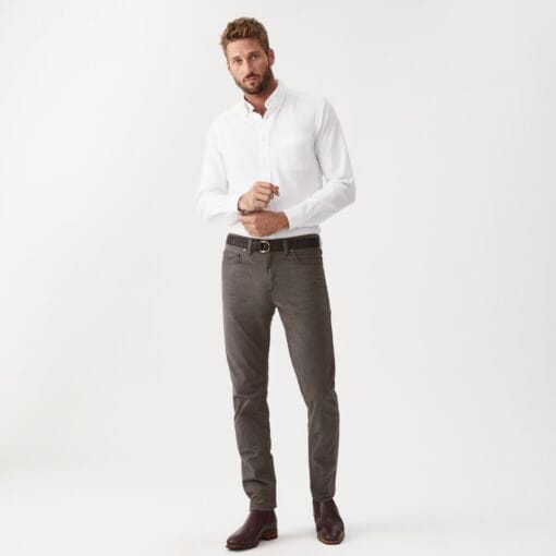 R M Williams Loxton Drill Jeans in Silt TJ2A589SI01 full front