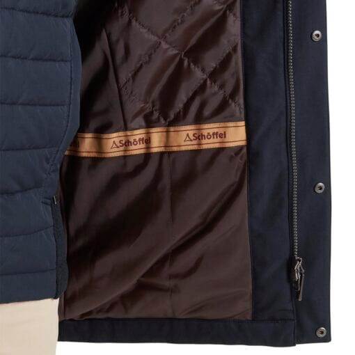 Schoffel Whitton Waterproof Coat in Navy 22-23899-8892 lining
