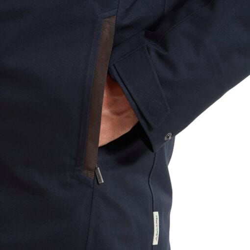 Schoffel Whitton Waterproof Coat in Navy 22-23899-8892 pocket