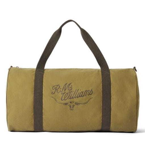 R M Williams R M Ditty Bag in Light Olive CNM0UCAG70100 front