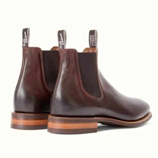 R M Williams Burnished Comfort Craftsman Boots in Bordeaux B543UBO back