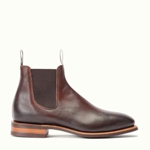 R M Williams Burnished Comfort Craftsman Boots in Bordeaux B543UBO