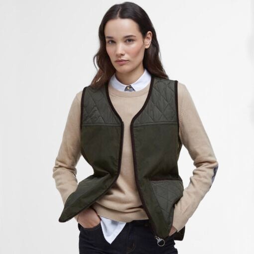 Barbour Blake Gilet Olive front LGI0197OL51