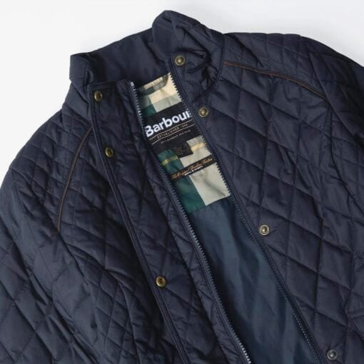 Barbour Crawford Cavalry Quilt Jacket dark navy