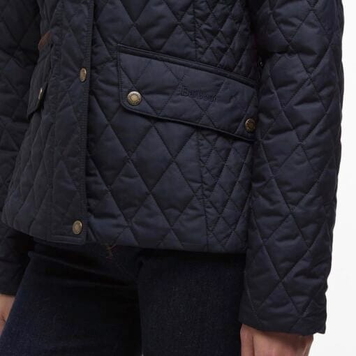Barbour Crawford Cavalry Quilt Jacket dark navy