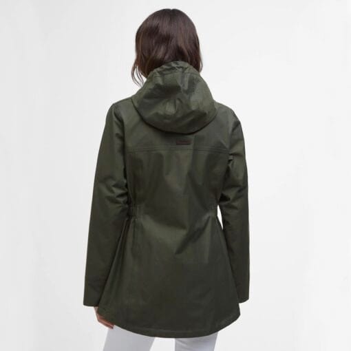 Barbour Maple Waterproof Jacket Olive back LWB0919OL52