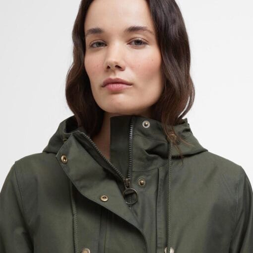 Barbour Maple Waterproof Jacket Olive zip LWB0919OL52