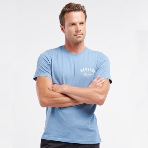 Barbour Preppy T-Shirt Force Blue front MTS0502BU27