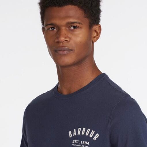 Barbour Preppy T-Shirt New Navy detail MTS0502NY31