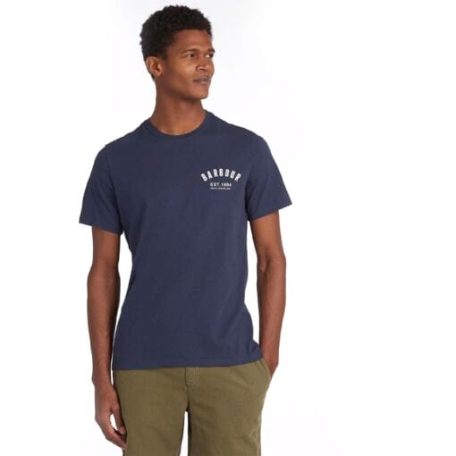 Barbour Preppy T-Shirt New Navy front MTS0502NY31