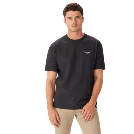 R M Williams 1932 T-Shirt Anthracite front KD210JEK801