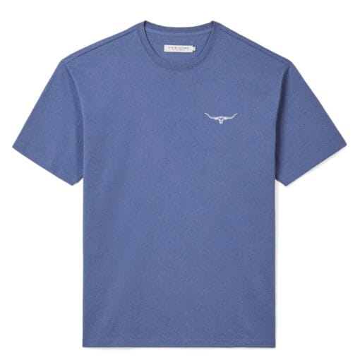 R M Williams 1932 T-Shirt Bright Blue outline KD210JEZ501