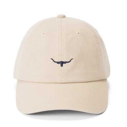 R M Williams Mini Longhorn Twill Cap in Ecru ACX9OWIJ204